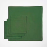 Plain Cotton Fabric 4 Napkins Set | 45cm x 45cm | Dark Green