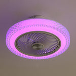 20 Inch 5-blade Ceiling Fan Light 12 Rgb Color Changing Modes, 6-speed, Reversible, Remote Control + Timer + App Smartphone Control