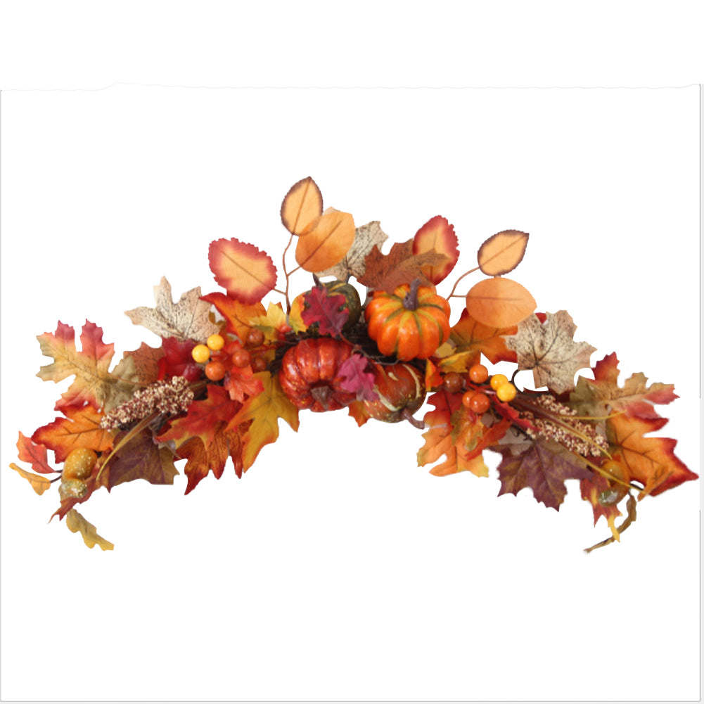 Artificial Autumn Maple Leaves Swag For Halloween Thanksgiving Decor