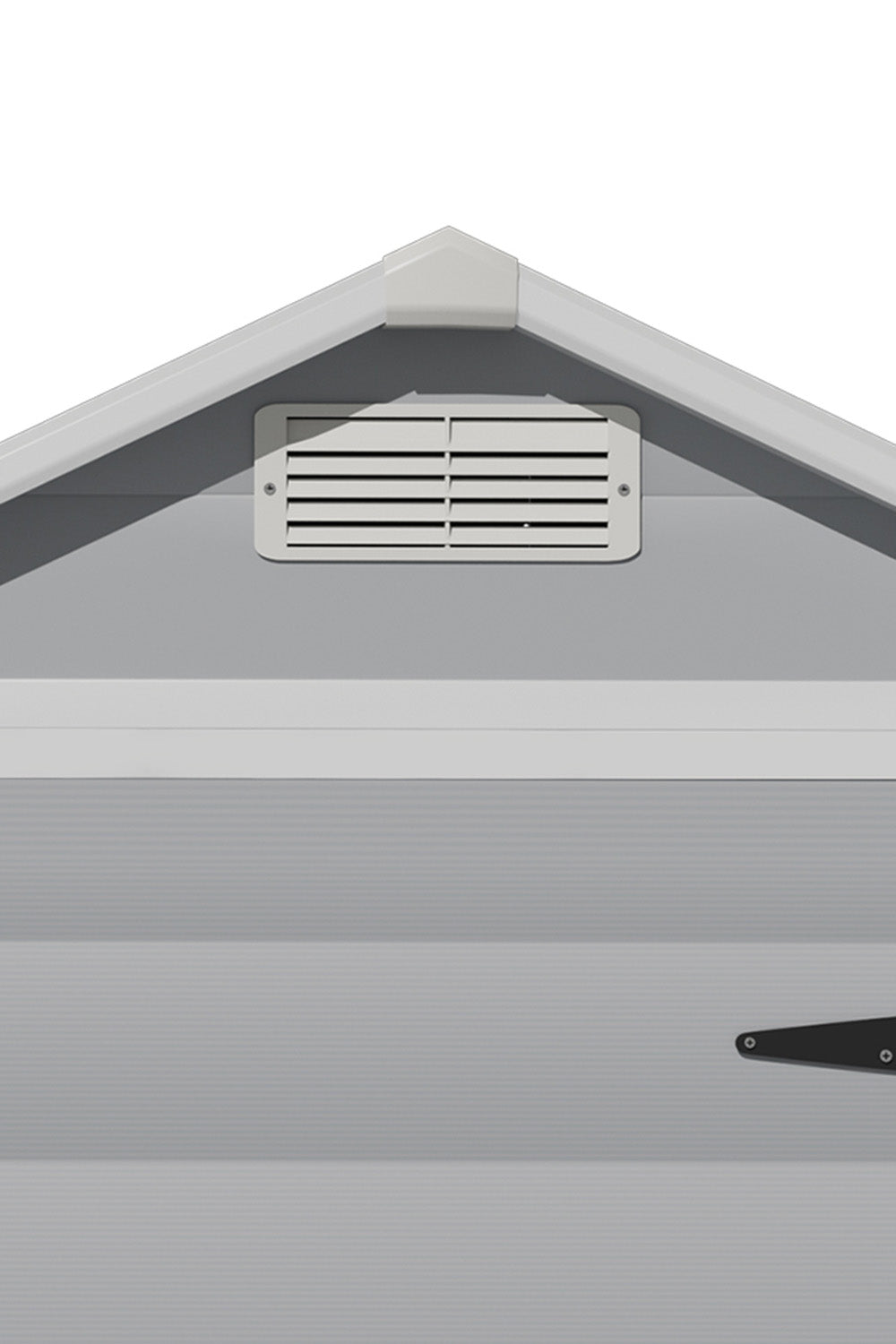 4.4x3.4ft Apex Roof Garden Plastic Storage Shed With Lockable Door | Medium | Black & Grey