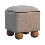 Solid Mango Wood Serenity Footstool With Ball Feet