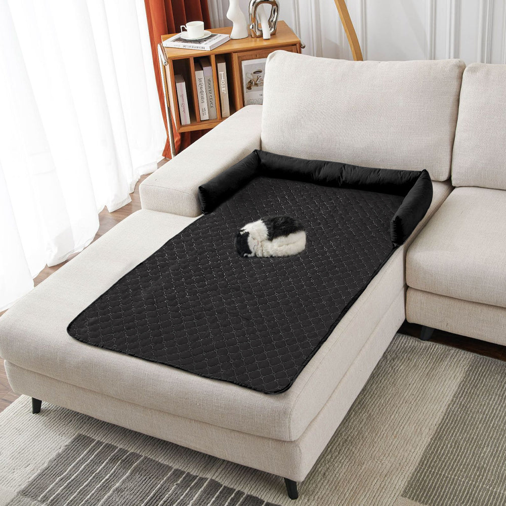 75x120cm Waterproof Pet Bed Furniture Protector Mat Dog Sofa Cover With Pillow