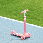 Kids 3 Wheel Scooter For 2-6 Years Old W/ Adjustable Height | Pink