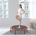 HOMCOM 40" Mini Round Fitness Trampoline, Aerobic Bouncer, Orange