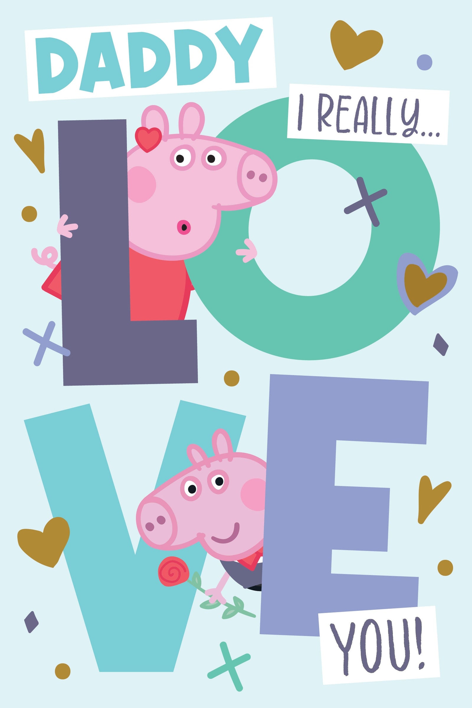 Peppa Pig Daddy I Really Love You' Valentine's Day Card Official Product