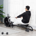 16-level Resistance Rowing Machine With Digital Monitor | Black
