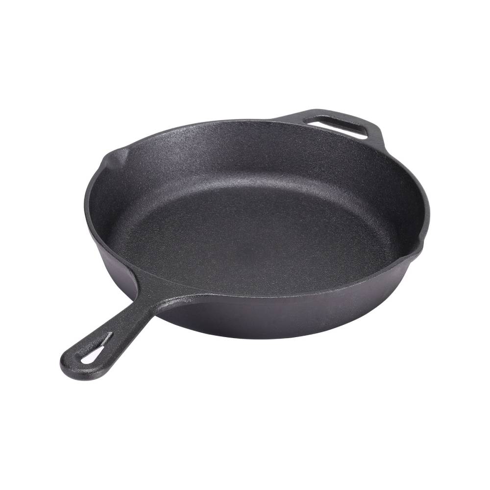 26cm/30cm Dia Cast Iron Skillet Frying Pan With Short Handle | Small | Black