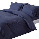 Egyptian Cotton Duvet Cover With Pillowcase, 200 Tc | Super King | Navy Blue
