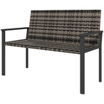 2 Seater Rattan Bench With Quick-drying Padding