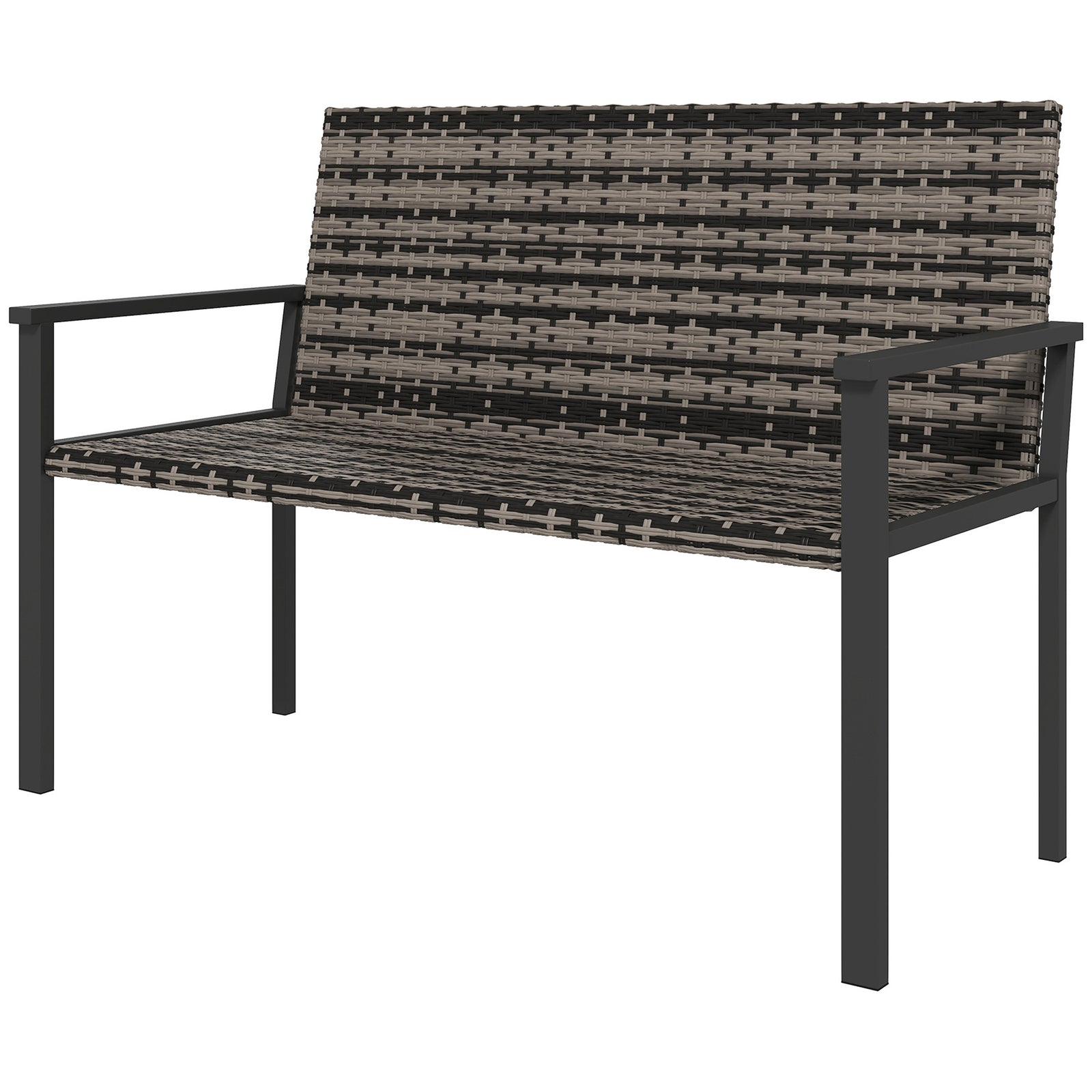 2 Seater Rattan Bench With Quick-drying Padding