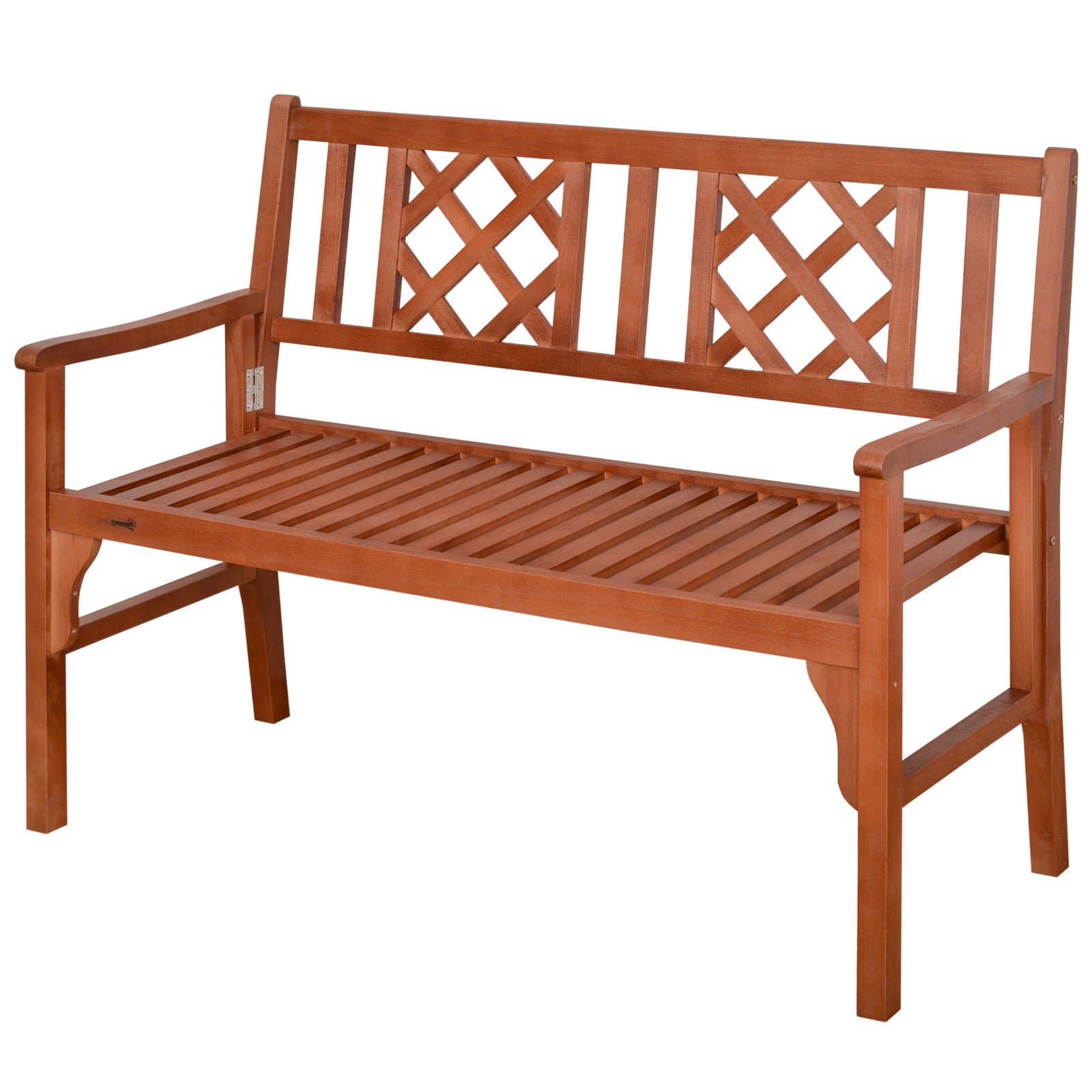 Foldable 2-seater Patio Wooden Bench