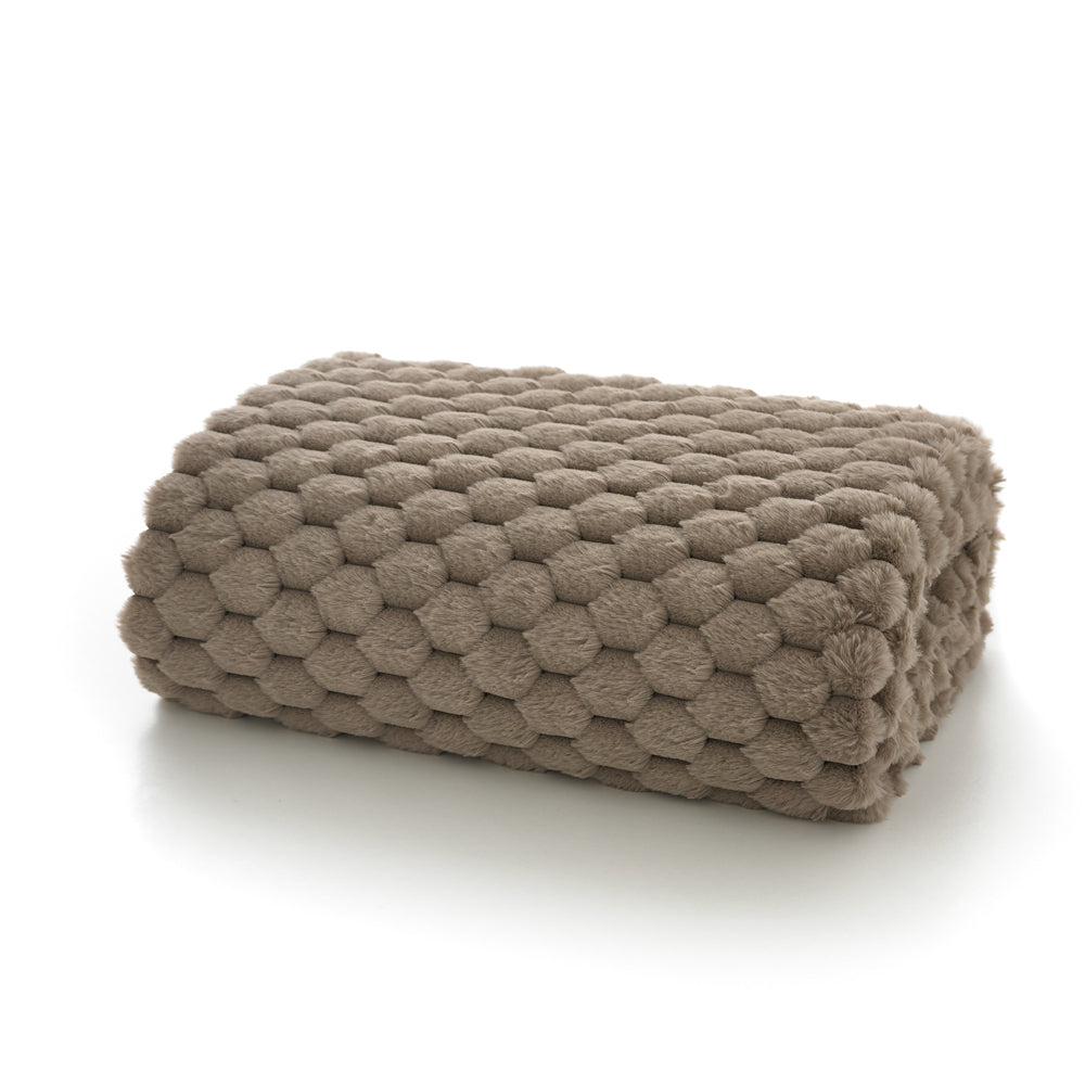 Northcombe Supersoft Faux Fur Throw | 130cm x 180cm | Brown