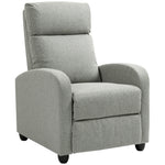 Linen Fabric Manual Reclining Chair With Padded Seat