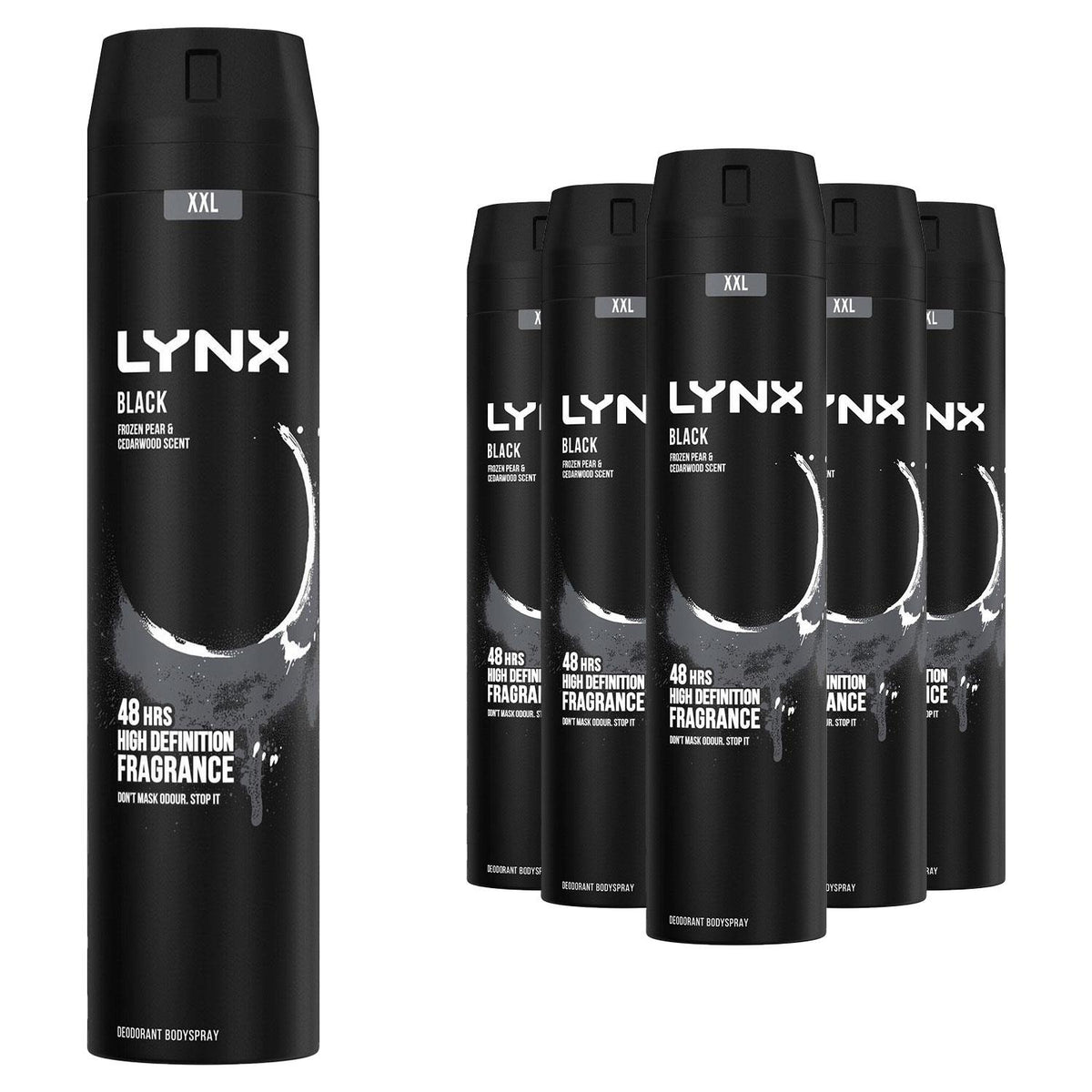 Xxl Black 48-hour High Definition Fragrance Body Spray Deodorant, 250ml | Set of 30