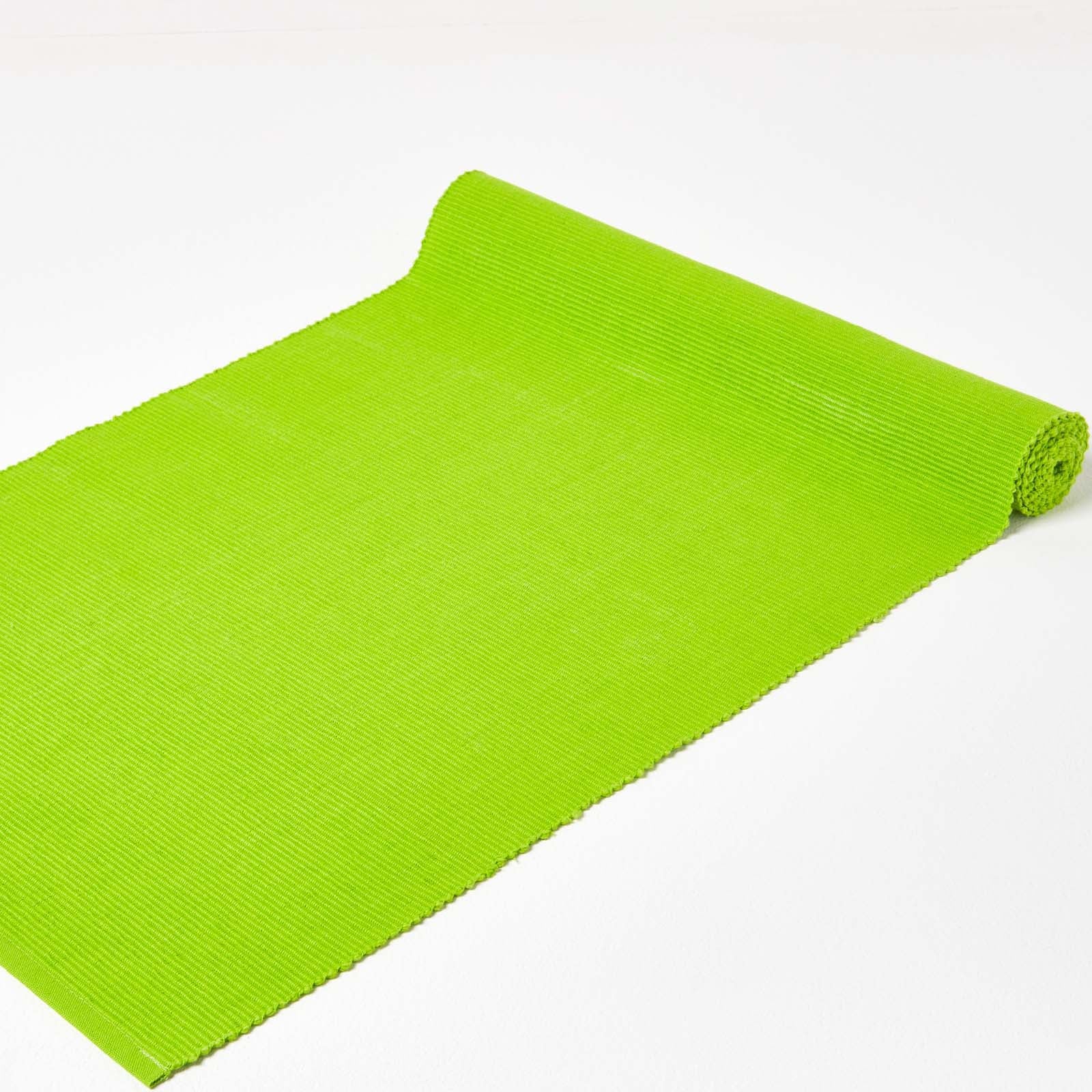Cotton Plain Table Runner | Lime Green