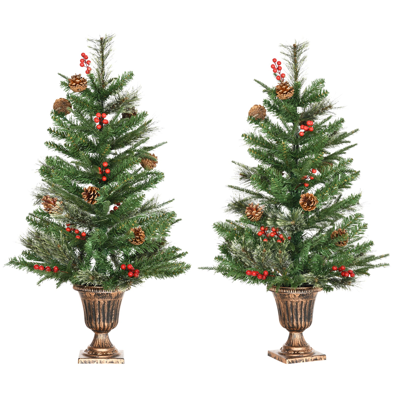 2 Piece 3ft Porch Christmas Tree, Décor