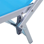 Outsunny Outdoor Aluminium Foldable Sun Lounger  With Sun Roof