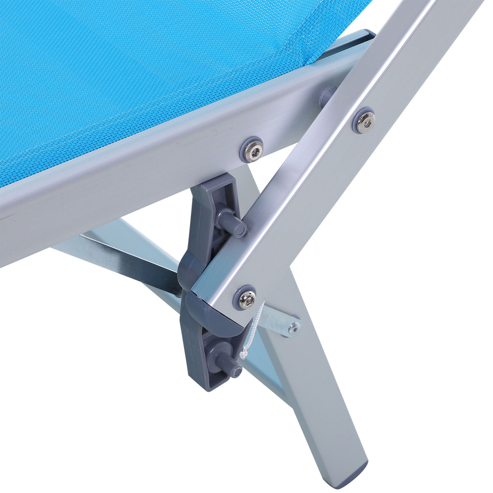 Outsunny Outdoor Aluminium Foldable Sun Lounger  With Sun Roof