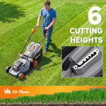 Outsunny 18v Cordless Lawnmower With 2 X 4ah Batteries And Charger