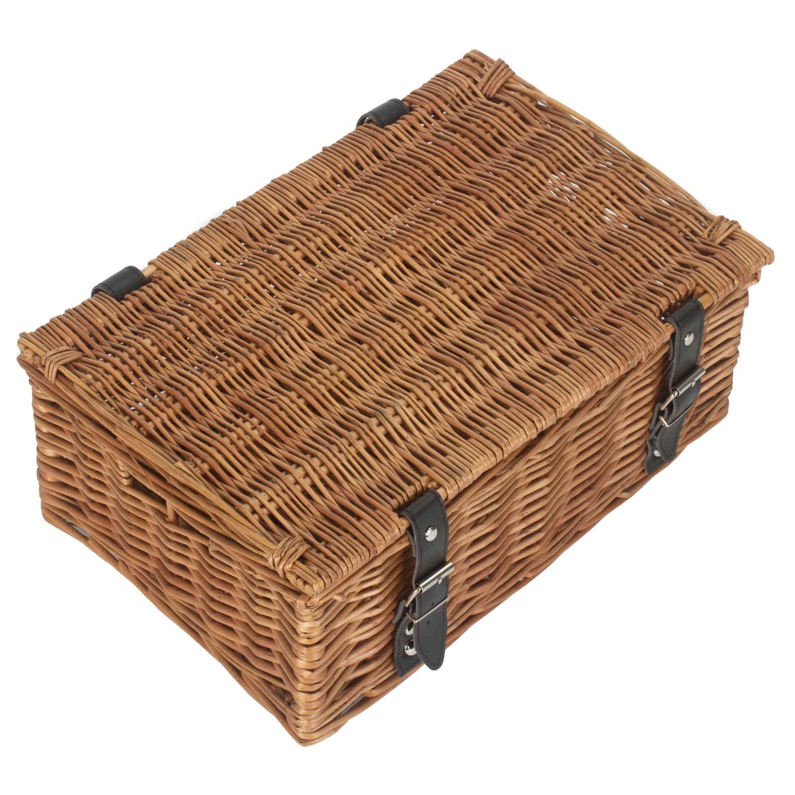 Wicker Double Steamed 35cm Empty Hamper Basket | Brown