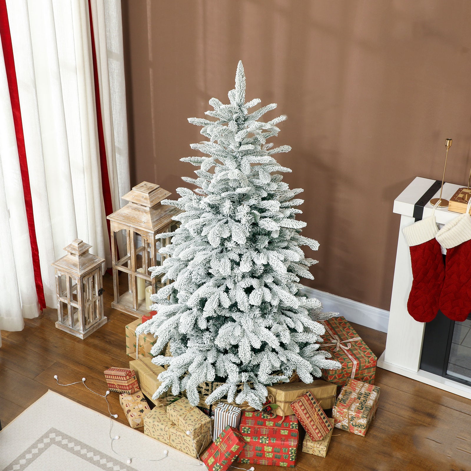 Artificial Christmas Tree, Hinged Xmas Tree | 5ft | Green