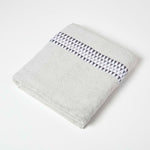 Geometric 100% Cotton Towel | Bath Sheet | Grey