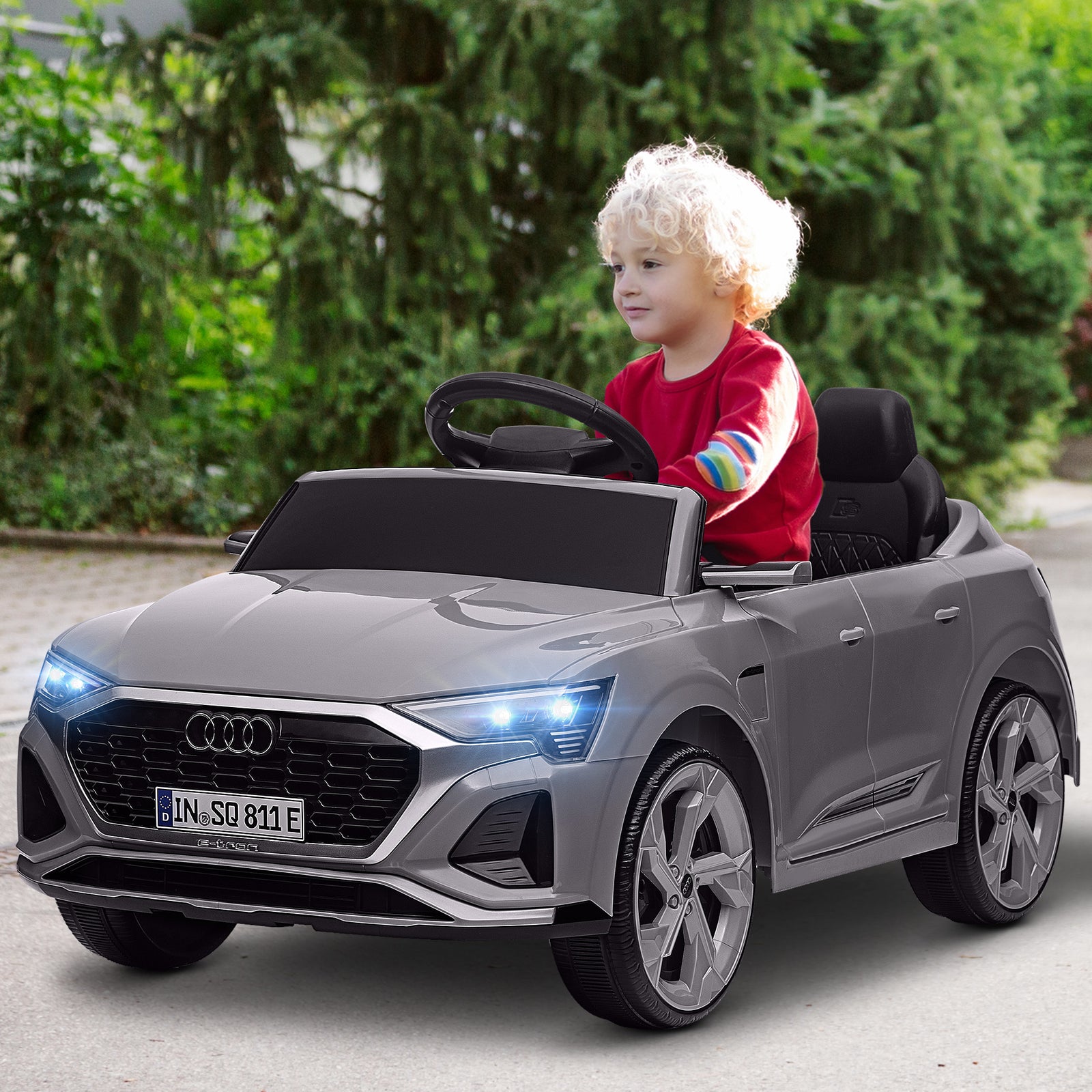 Aiyaplay Audi Q8 E-tron Sportback Kids Electric Car W/ Remote | Gray