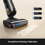 MOVA M10 Air Wet & Dry Vacuum Cleaner, 20,000Pa Suction, 60-Degree Hot Air Brush-Drying System, 180-Degree Lie-Flat Design