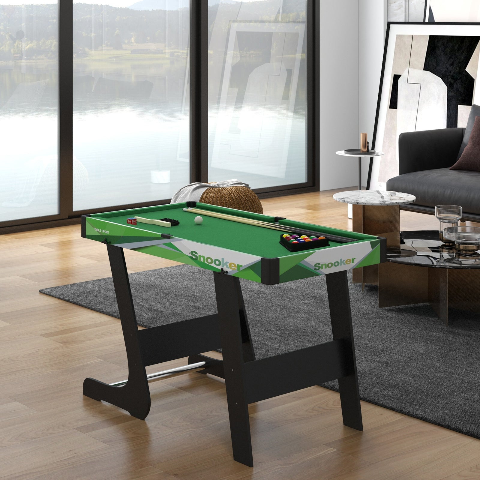 104cm Folding Mini Pool Table Set With Accessories