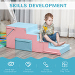 2-piece Soft Play Set, Baby Foam Climber Block For Toddler | Pink