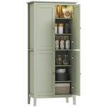 176.5 Cm Tall Freestanding Pantry Storage Cabinet With 4 Doors | Green