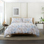 Mother Of Pearl Shell Print Duvet Cover Set 100 Percent Cotton With Subtle Coastal Tones And Piped Edge Finish | Double | Multi Colour