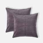 Set Of 2 Velvet Cushion Covers | 40cm x 40cm | Dark Grey