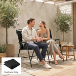 2pcs Garden Chair Cushions, Waterproof Seat Pads | Black