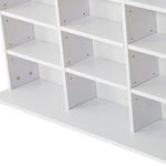 Cd Dvd Media Storage Shelves Display Shelf Racks Wooden | One Size | White