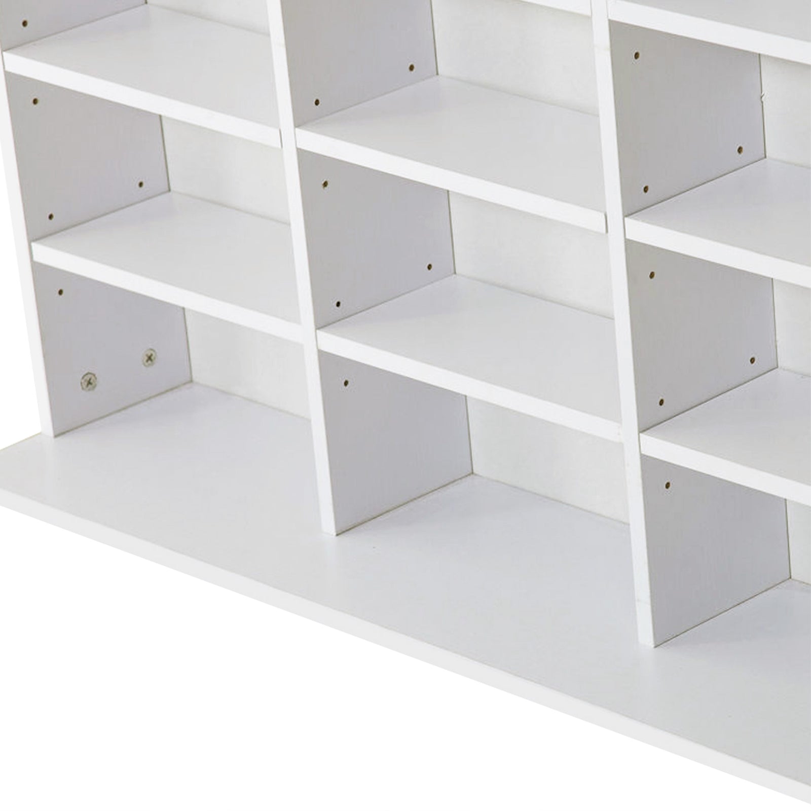Cd Dvd Media Storage Shelves Display Shelf Racks Wooden | One Size | White