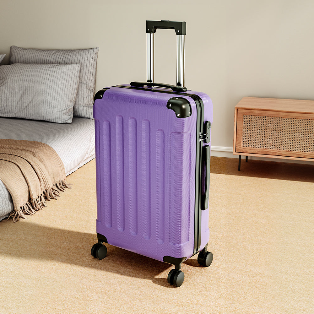 Modern Hardside Spinner Suitcase With Combination Lock | Purple