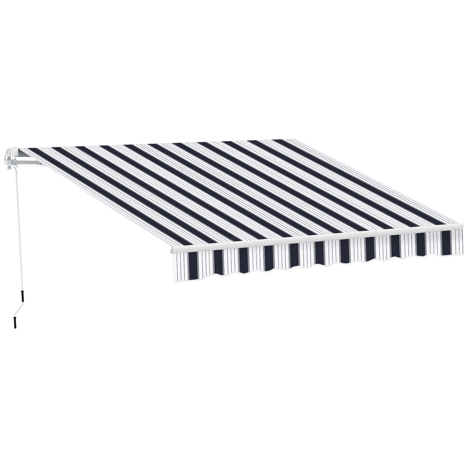 2.5x2m Garden Patio Manual Awning | Blue & White