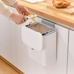Kitchen Compost Bin Hanging Trash Can | White