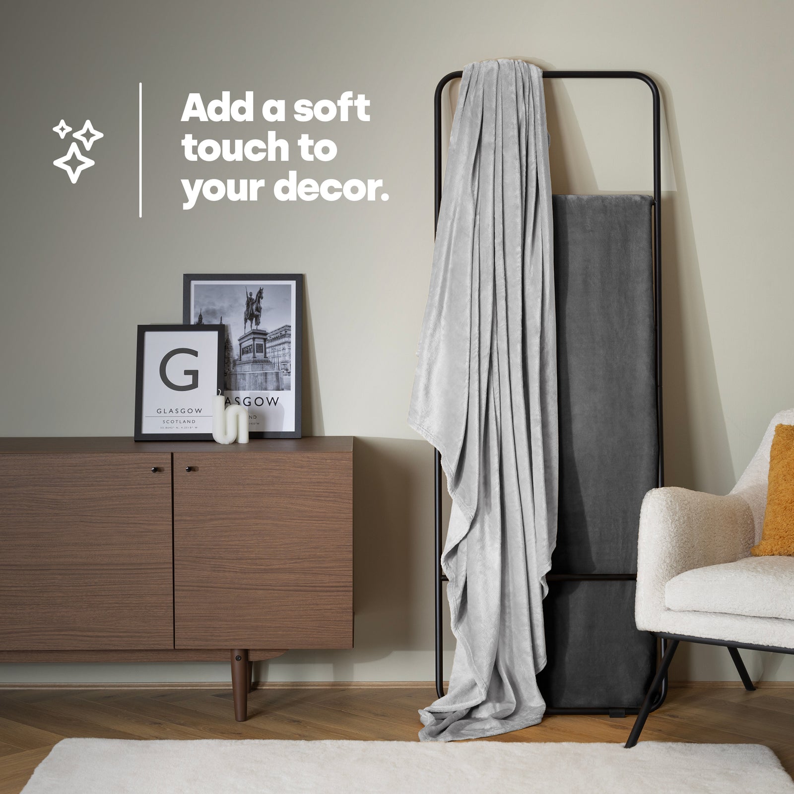 Double Fleece Blanket - Misty Grey