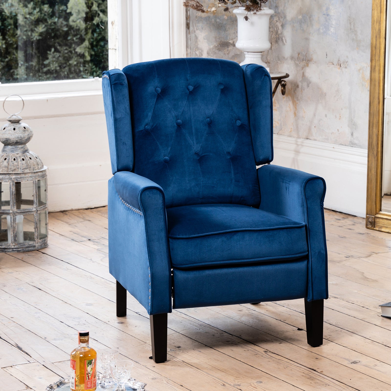 Annapoli Recliner Armchair | Dark Blue