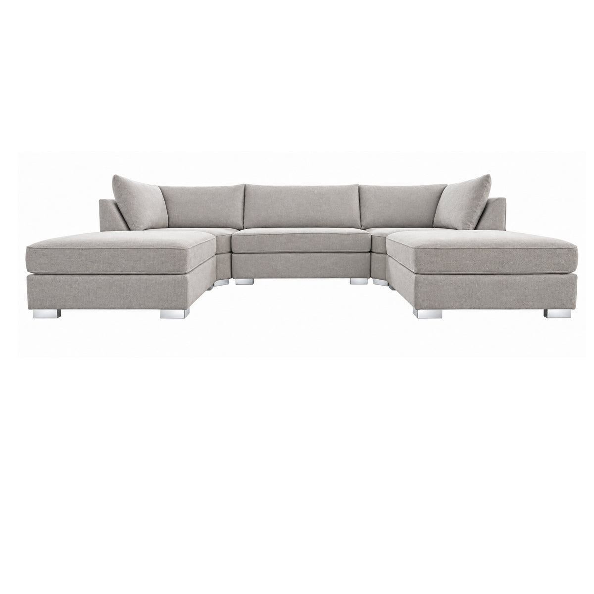 The Wentworth U-shaped Modular Corner Sofa With Deep Seat | 5 Seat | Grey