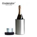 Wine Bottle Cooler – Reusable Ice-free Drink Chiller With Freezer Bullet – Keeps Wine, Prosecco & Champagne Cold For Hours – Fits Most 750ml Bottles | Silver