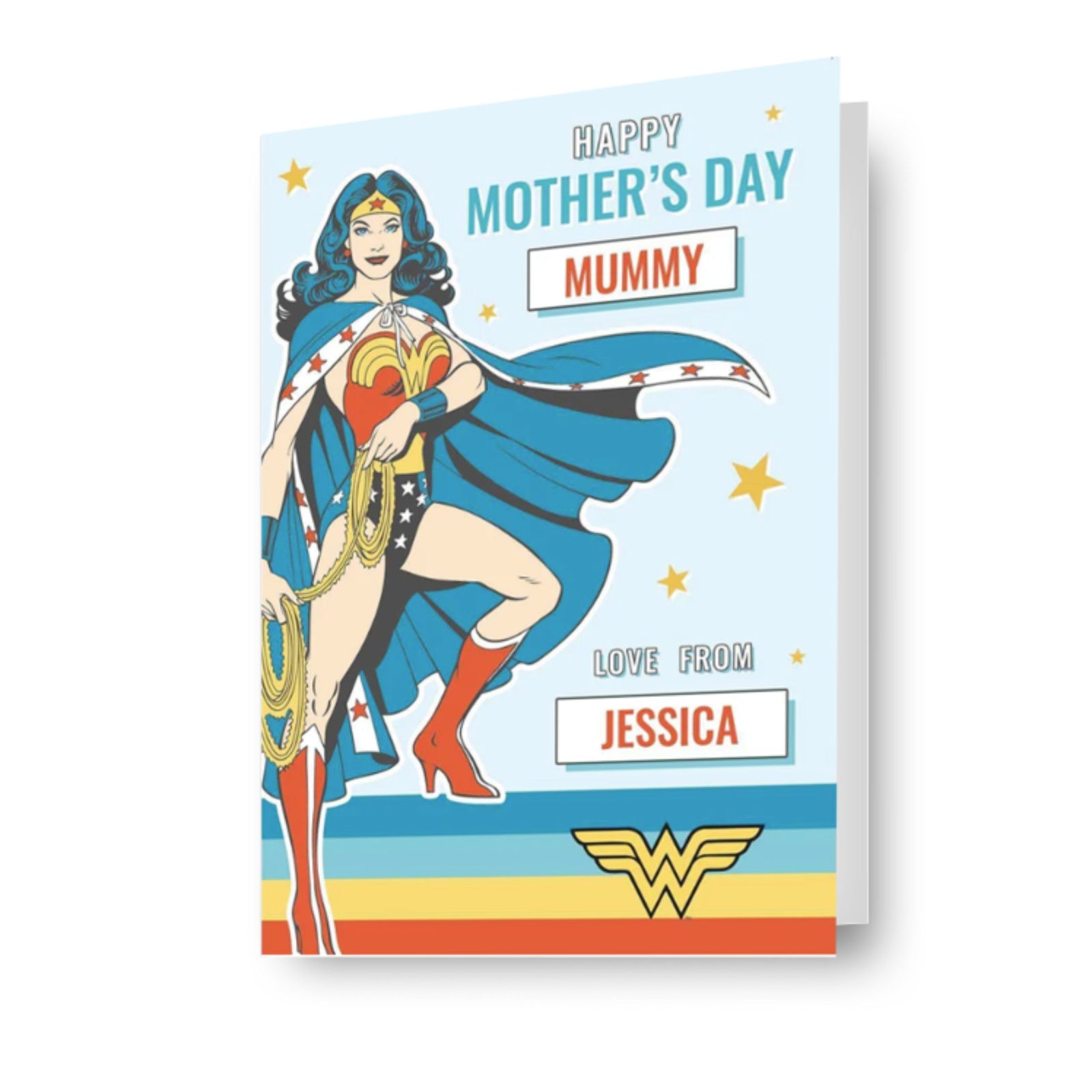 Wonder Woman Personalised Mother's Day Card 'love From...' Official Product