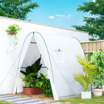 Portable Greenhouse Gardening Plant Hot House With 2 Doors | White