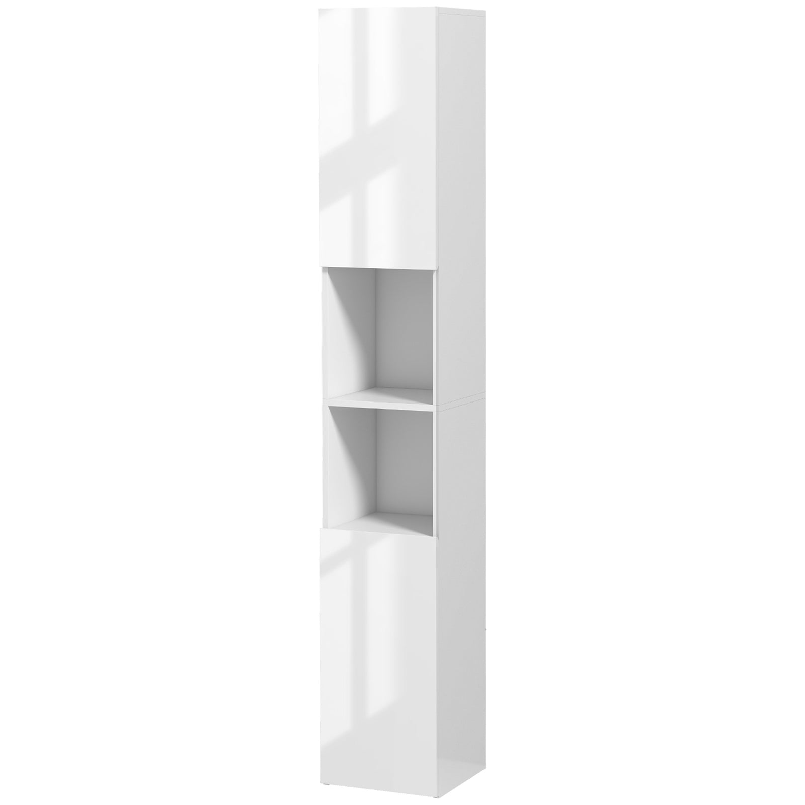 High Gloss Bathroom Floor Cabinet Cupboard With Doors