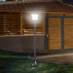 Outdoor 1.6m Garden Solar Light Post Lamp Ip44 Energy
