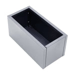 Zinc Galvanized Steel Planter Box With Drainage Hole –rectangle Raised Planter Box Outdoor Balcony Garden Trough Pot | Small | Light Grey