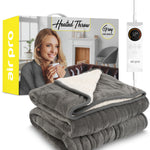 Heated Electric Blanket With Digital Controller, 6 Heat Settings | Single | Grey