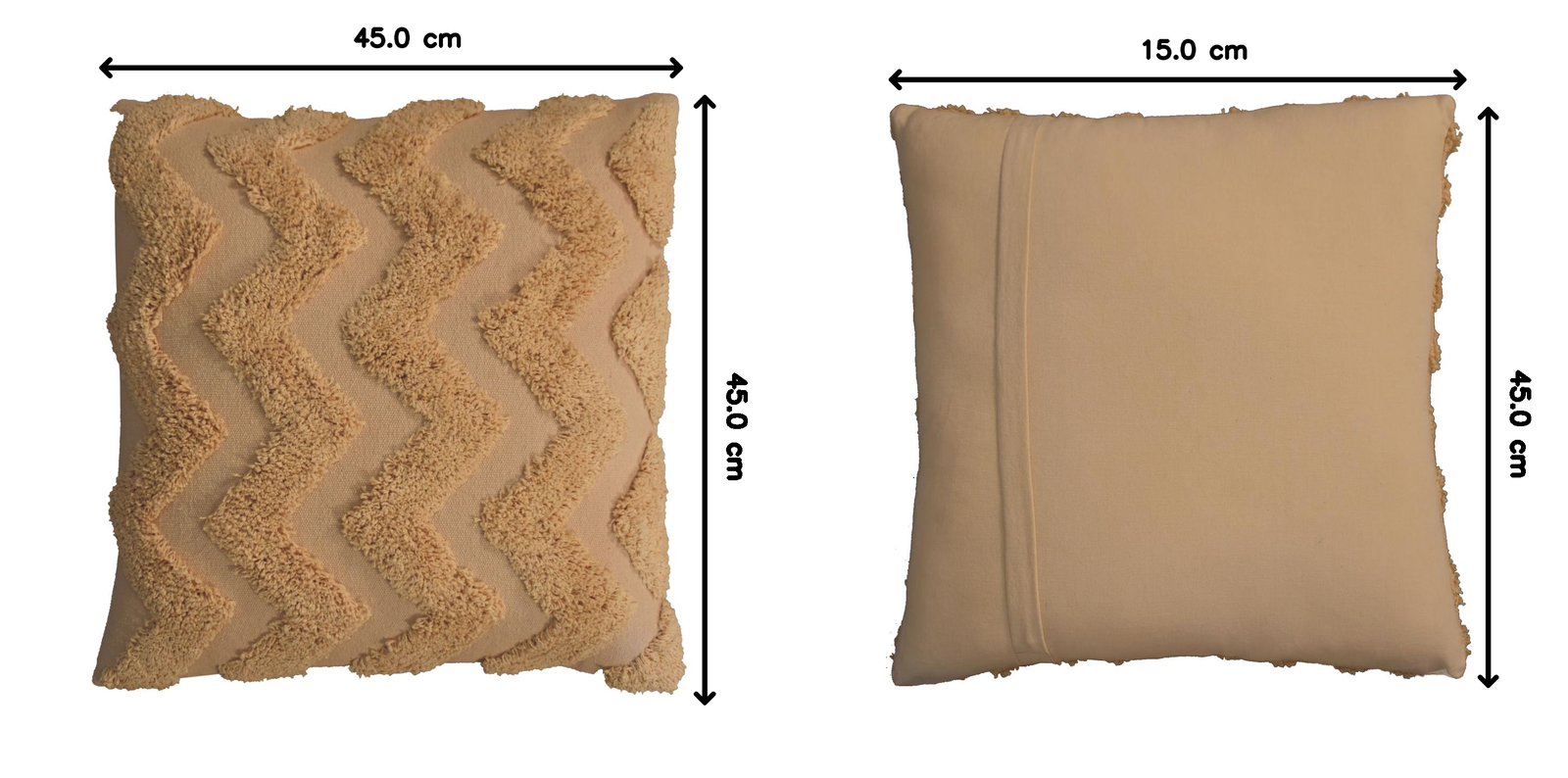 Zig-zag Cushion Set | Set-of-2 | Mustard